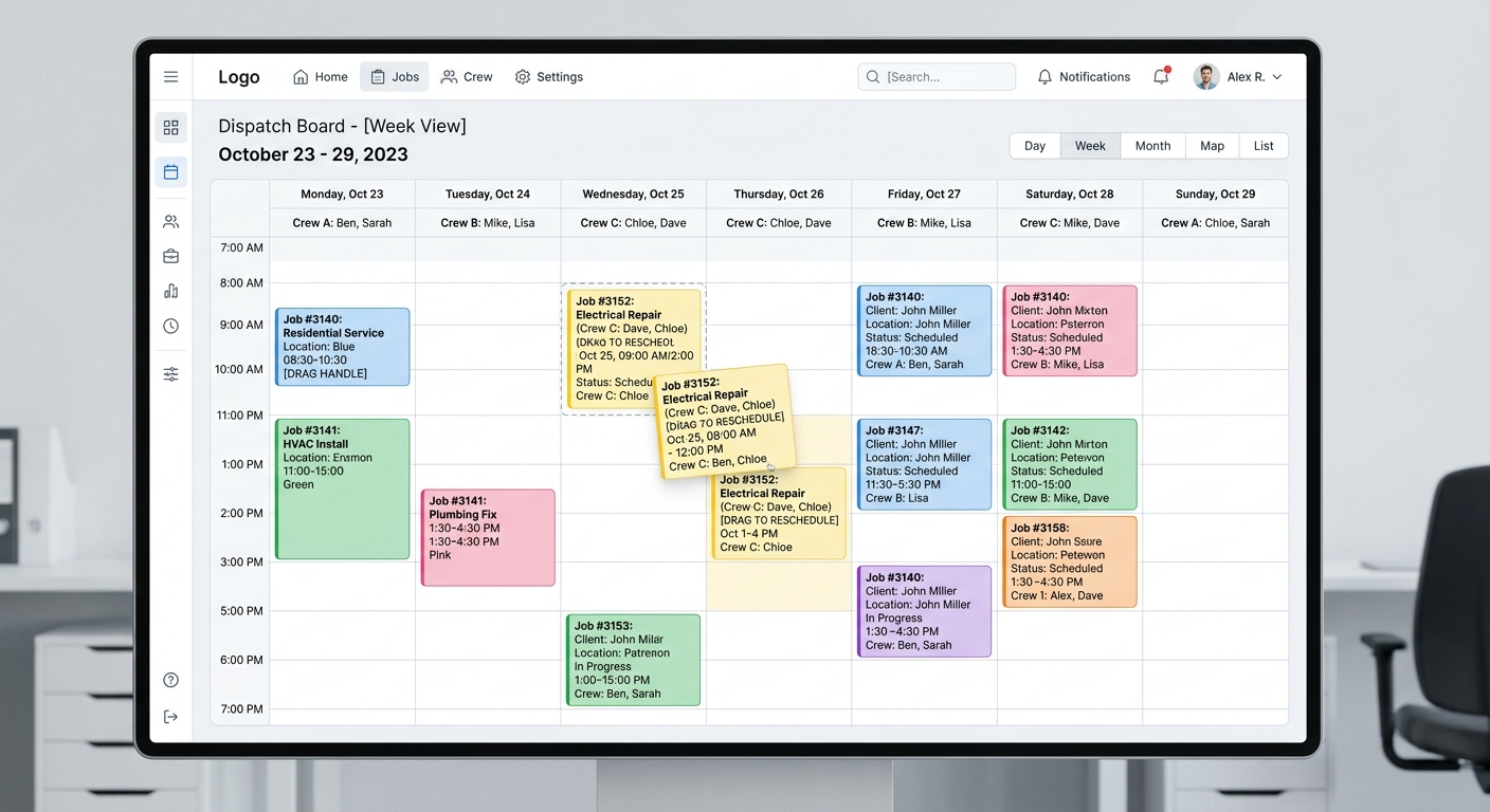 AI dispatch board